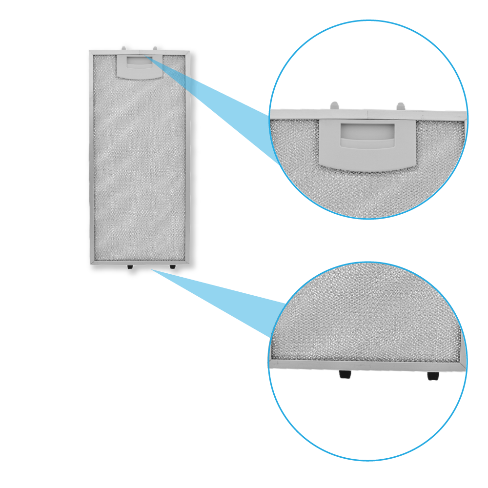 Filtre à graisse en métal 350x165mm d’origine Neff 4435204 / 00435204