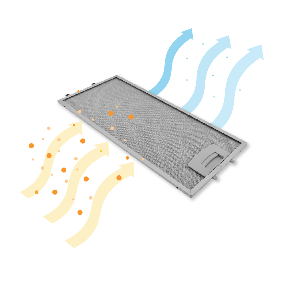 Filtre à graisse en métal 350x165mm d’origine Bosch 435204 / 00435204