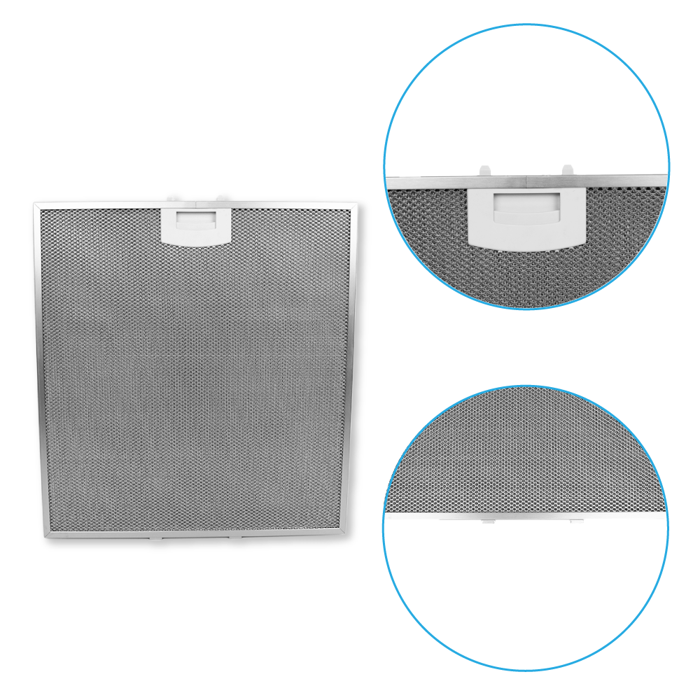 Filtre à graisse en métal 378x342mm d'origine Bosch pour DKF985F... / DWB096750...