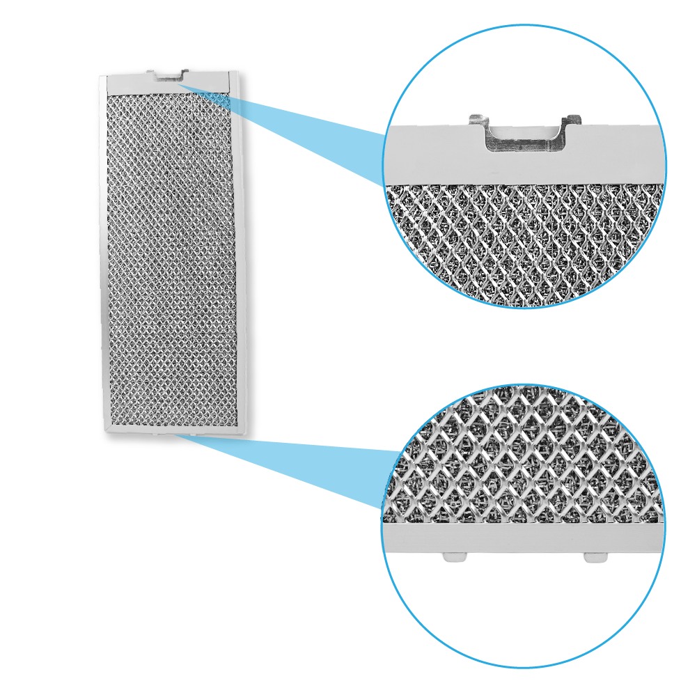 Filtre à graisse en métal (2pcs) 530x206mm d'origine Siemens 460007 / 00460007