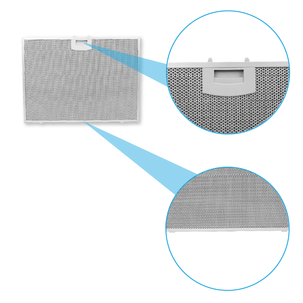 Filtre à graisse en métal 310x425mm d'origine Neff 671276 / 00671276