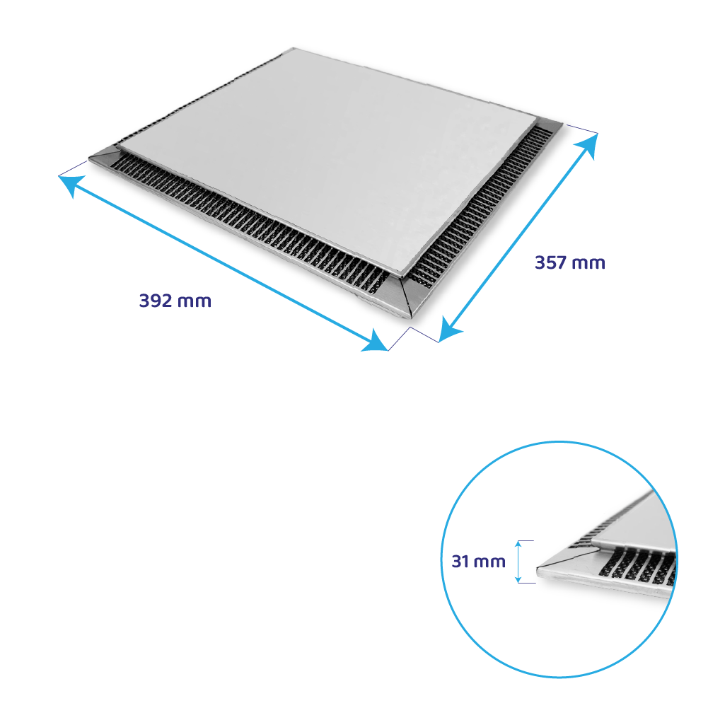 Filtre à graisse en métal 357x393mm d'origine Gaggenau pour AI220190