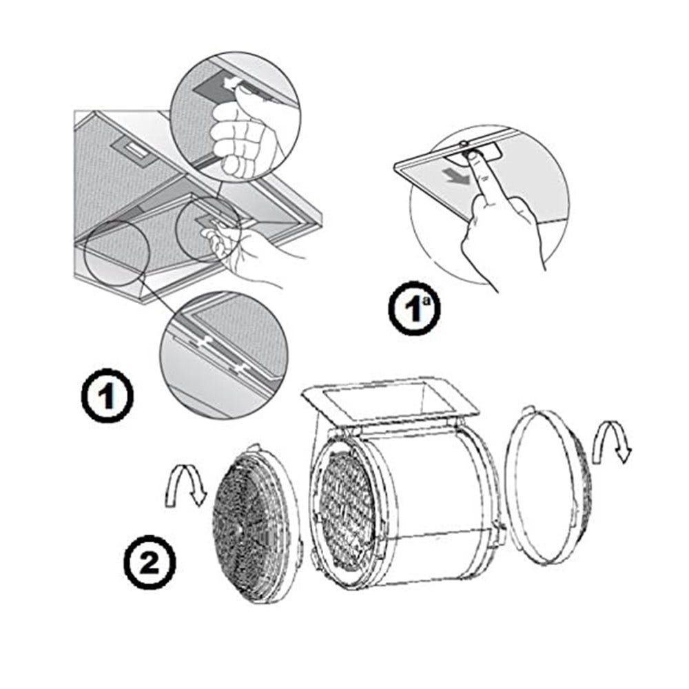 Filtre à charbon (2pcs) d'origine CATA 02859394