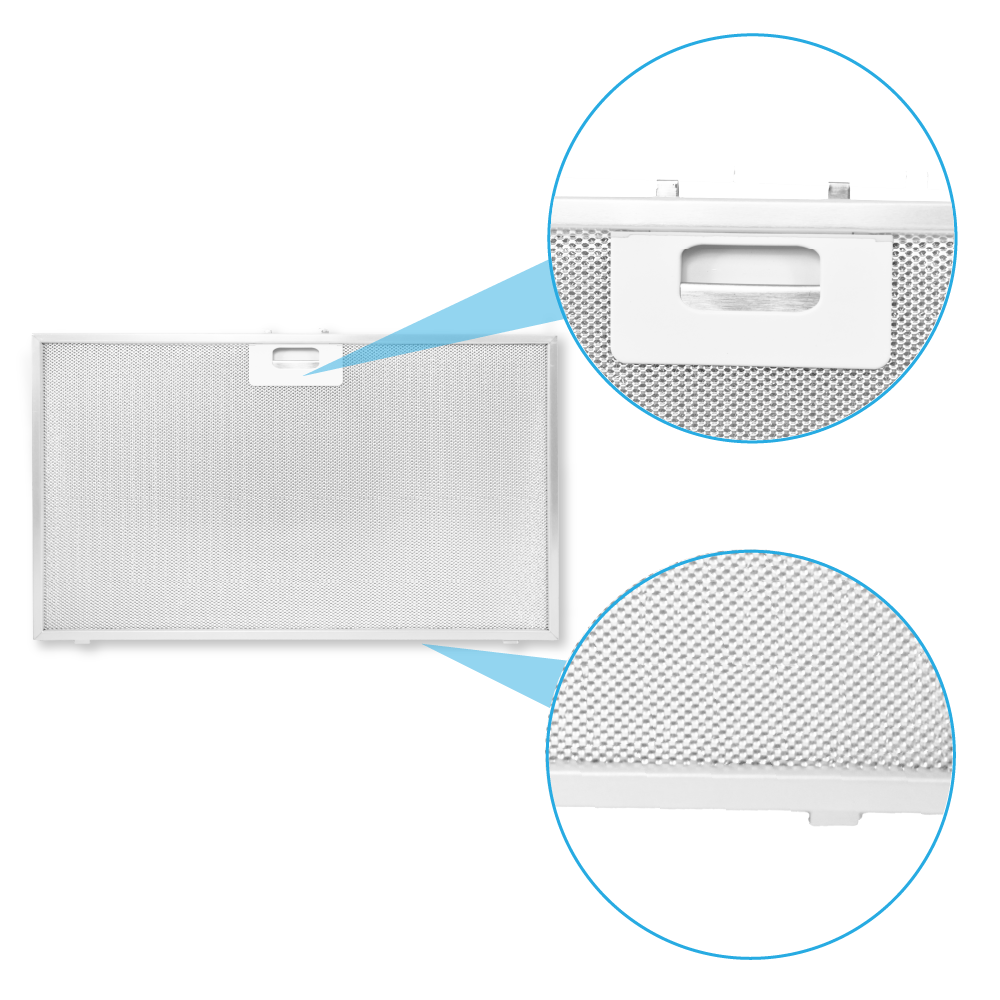 Filtre à graisse en métal 478x297mm d'origine Airlux pour AHP77 / AHP77IX