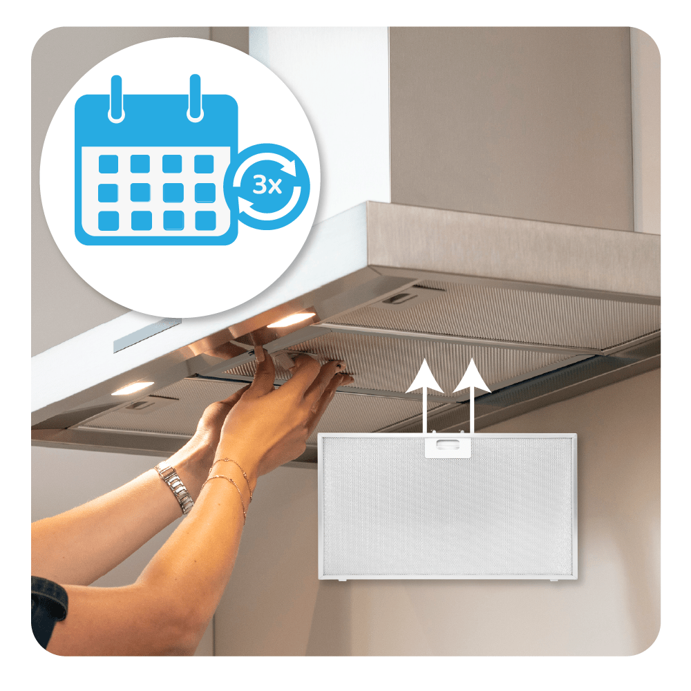 Filtre à graisse en métal 478x297mm d'origine Airlux pour AHP77 / AHP77IX