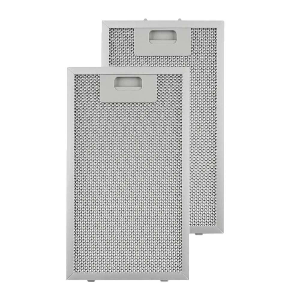 Filtre à graisse en métal 185x319mm compatible avec Klarstein 10032228 (2pcs)