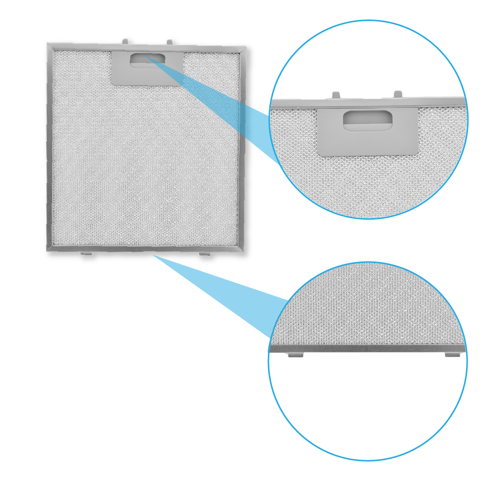 Filtre à graisse en métal 245x235mm d'origine Falmec 101079900