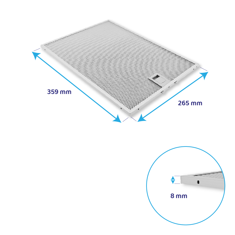 Pack Bosch DWB97CM50 – 1x filtre à charbon et 2x filtre métallique