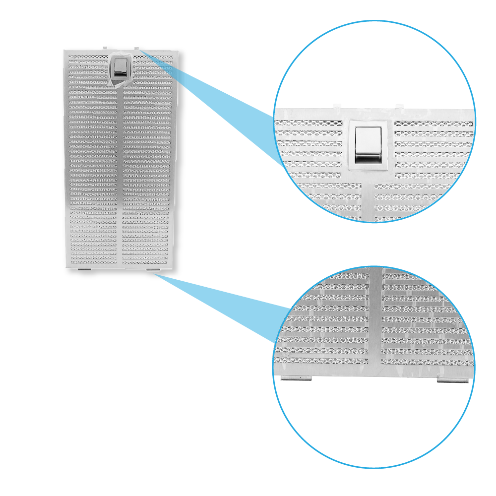 Filtre à graisse en métal 380x192mm d'origine Siemens 11040094