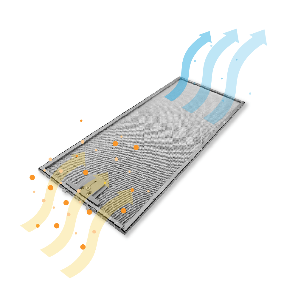 Filtre à graisse en métal 380x192mm d'origine Siemens 11040094