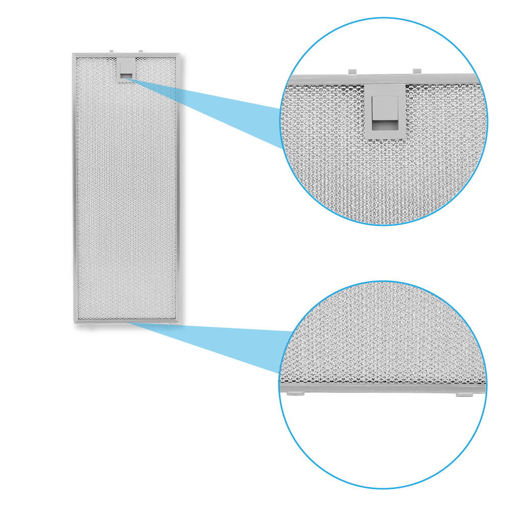 Filtre à graisse en métal 482x192mm d'origine Balay 3BT264MX/03 / 3BT264MXA/01 / 3BT267MX/03