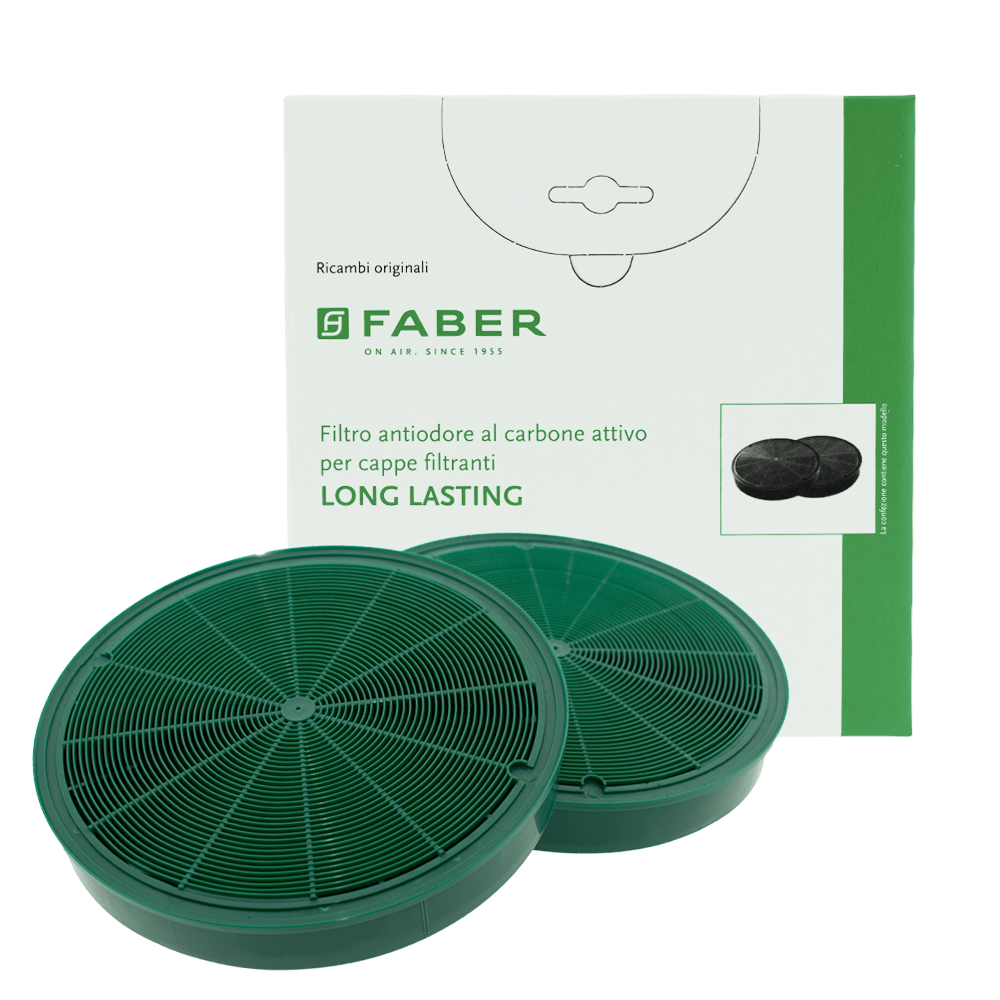 Filtre à charbon (2pcs) longue durée d’origine Faber FFL8 / D196 / H37