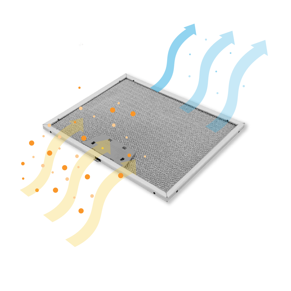 Filtre à graisse en métal 190x235mm d’origine Franke pour FBI502XS / FBI522XS