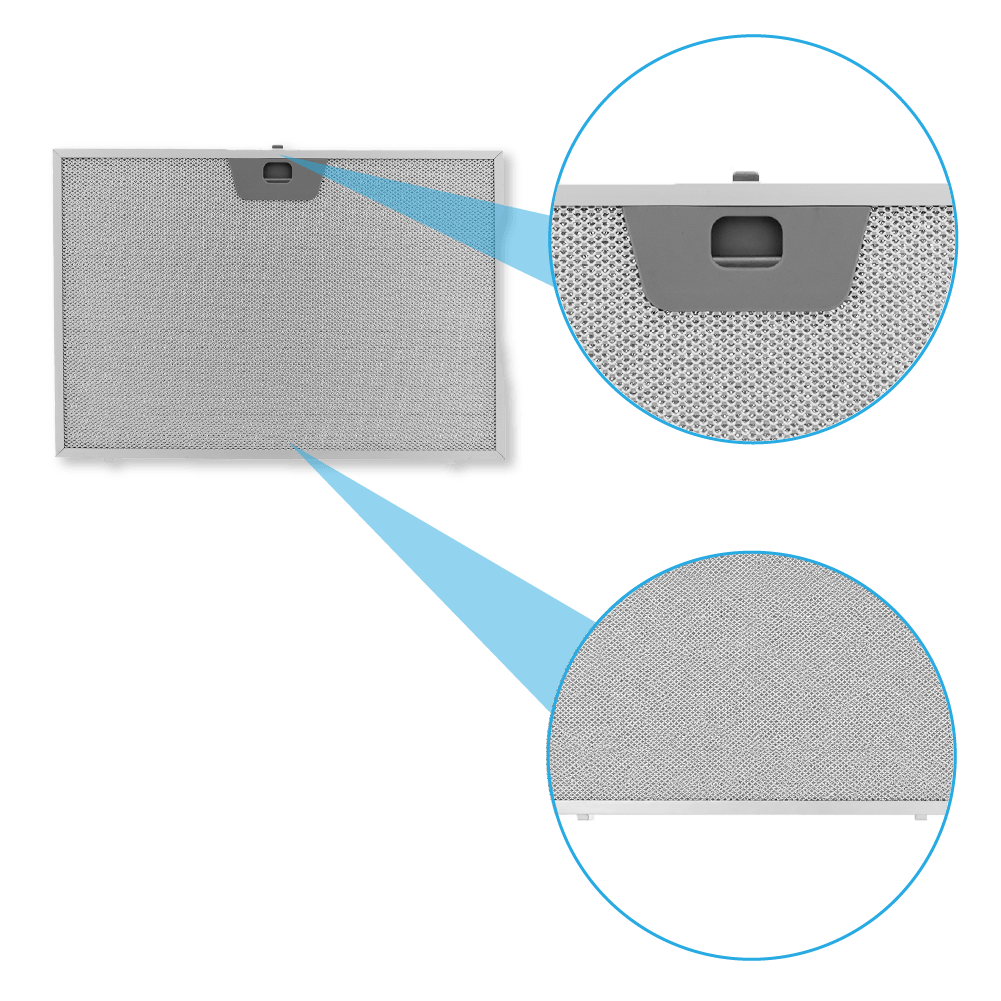 Filtre à graisse en métal 370x255mm d'origine Flaminia compatible avec ARTICA X/V...