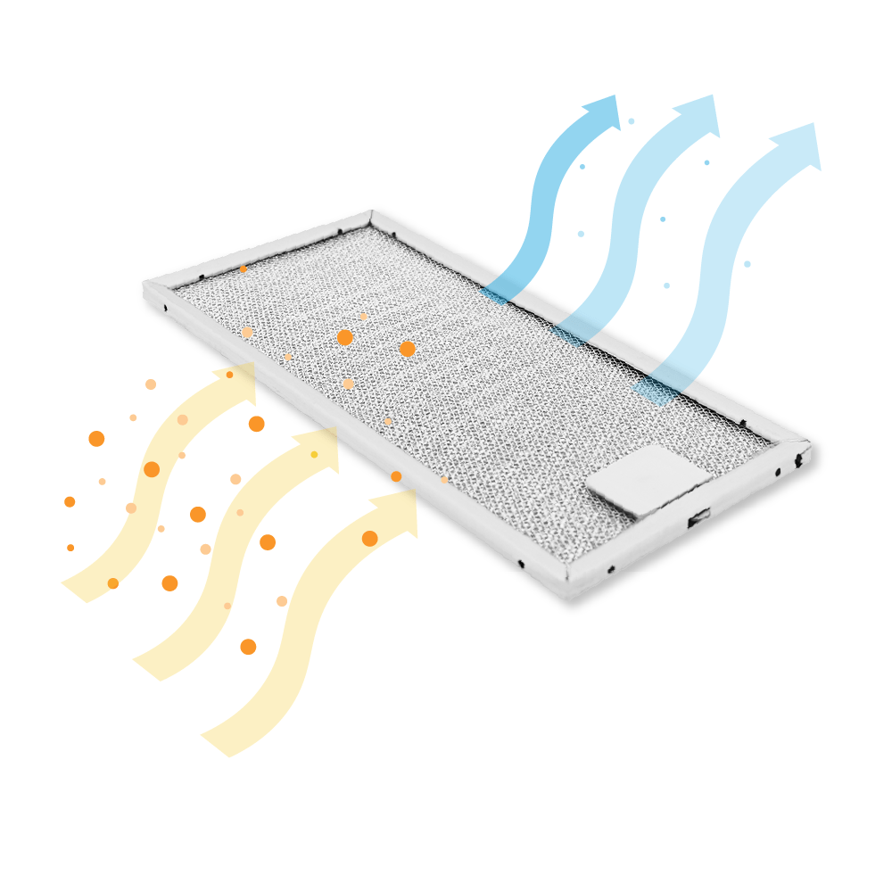 Filtre à graisse en métal 255x125mm d'origine Siemens 00746790