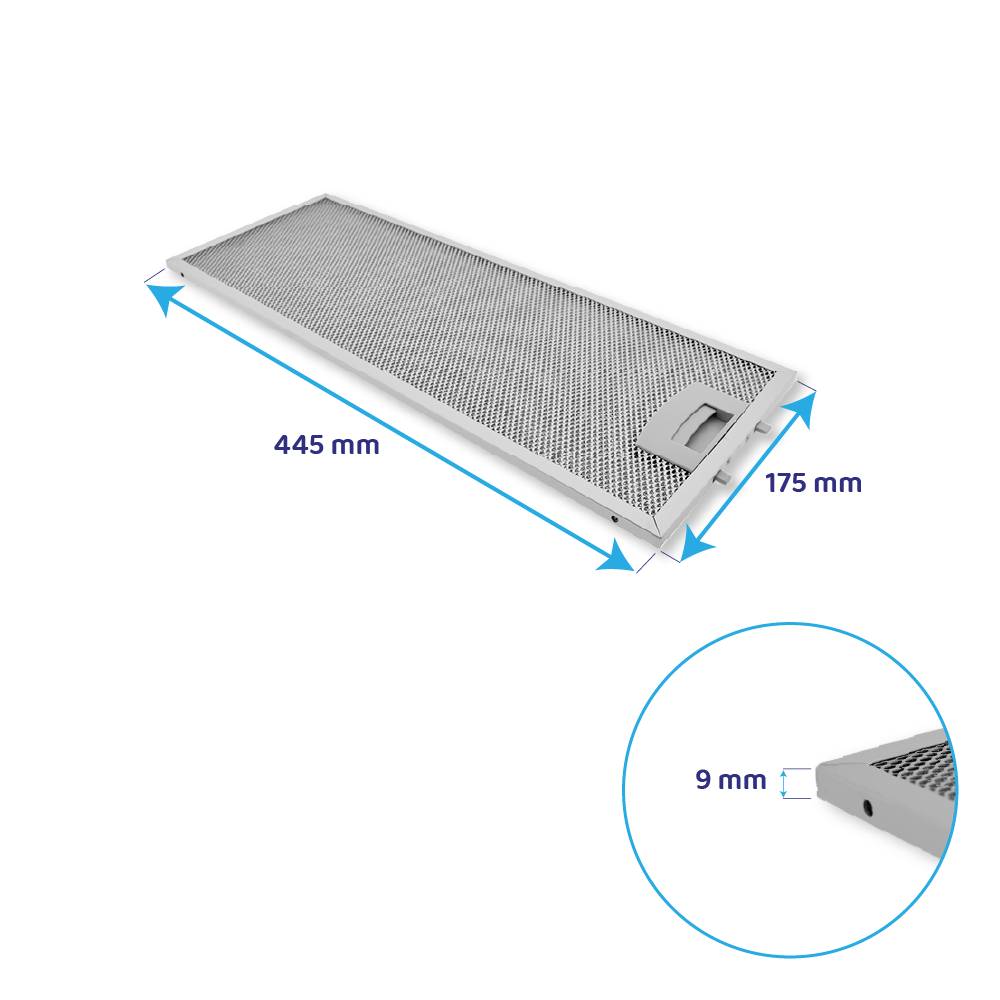 Filtre à graisse en métal (2pcs) set d'origine Siemens 352812 + 352813