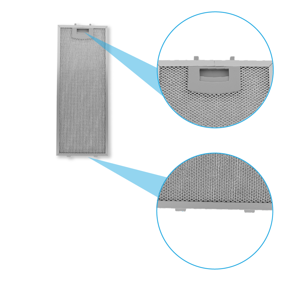 Filtre à graisse en métal (2pcs) set d'origine Siemens 352812 + 352813