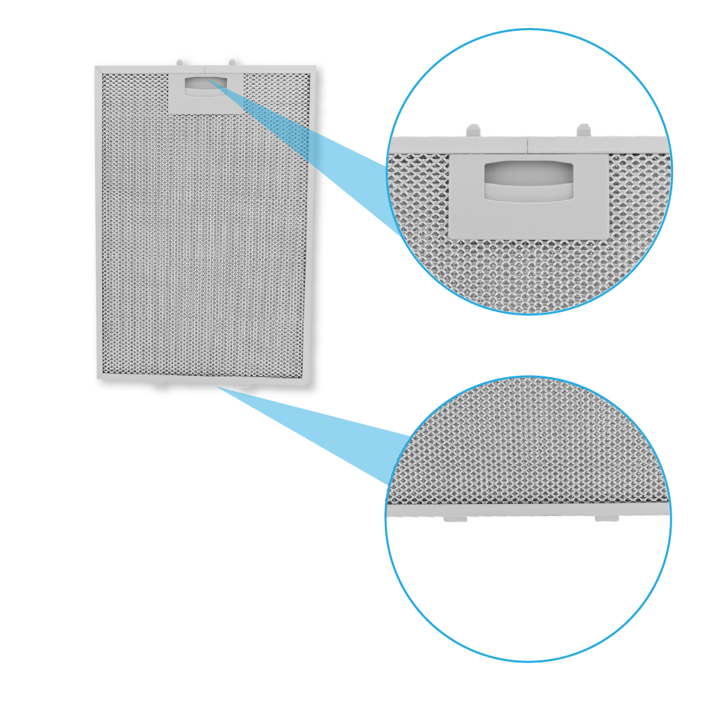 Filtre à graisse en métal 320x220mm d'origine Neff 362380 / 00362380