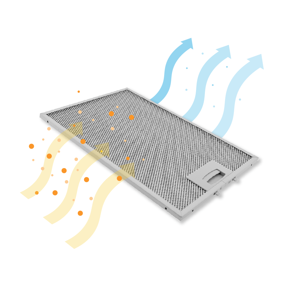 Filtre à graisse en métal 320x220mm d'origine Neff 362380 / 00362380
