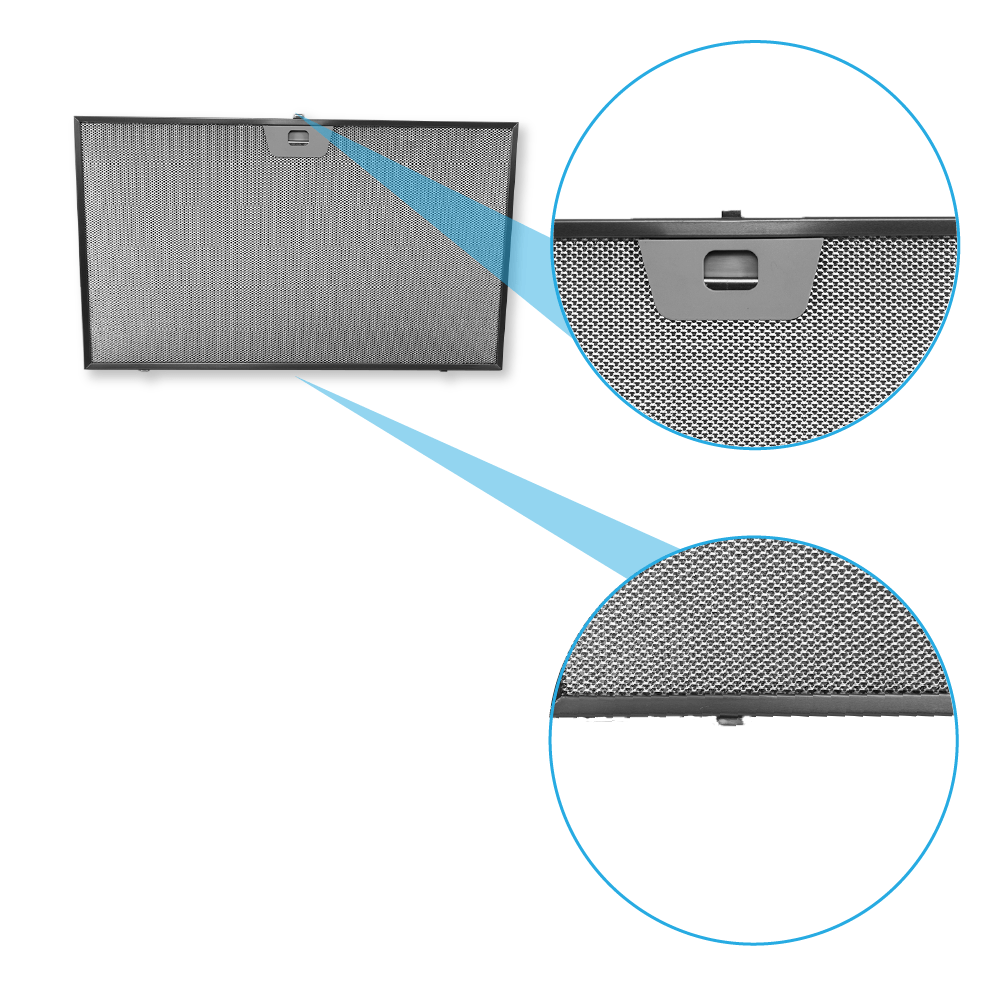 Filtre à graisse en métal 506x300mm d'origine Zanussi pour ZHC6131X