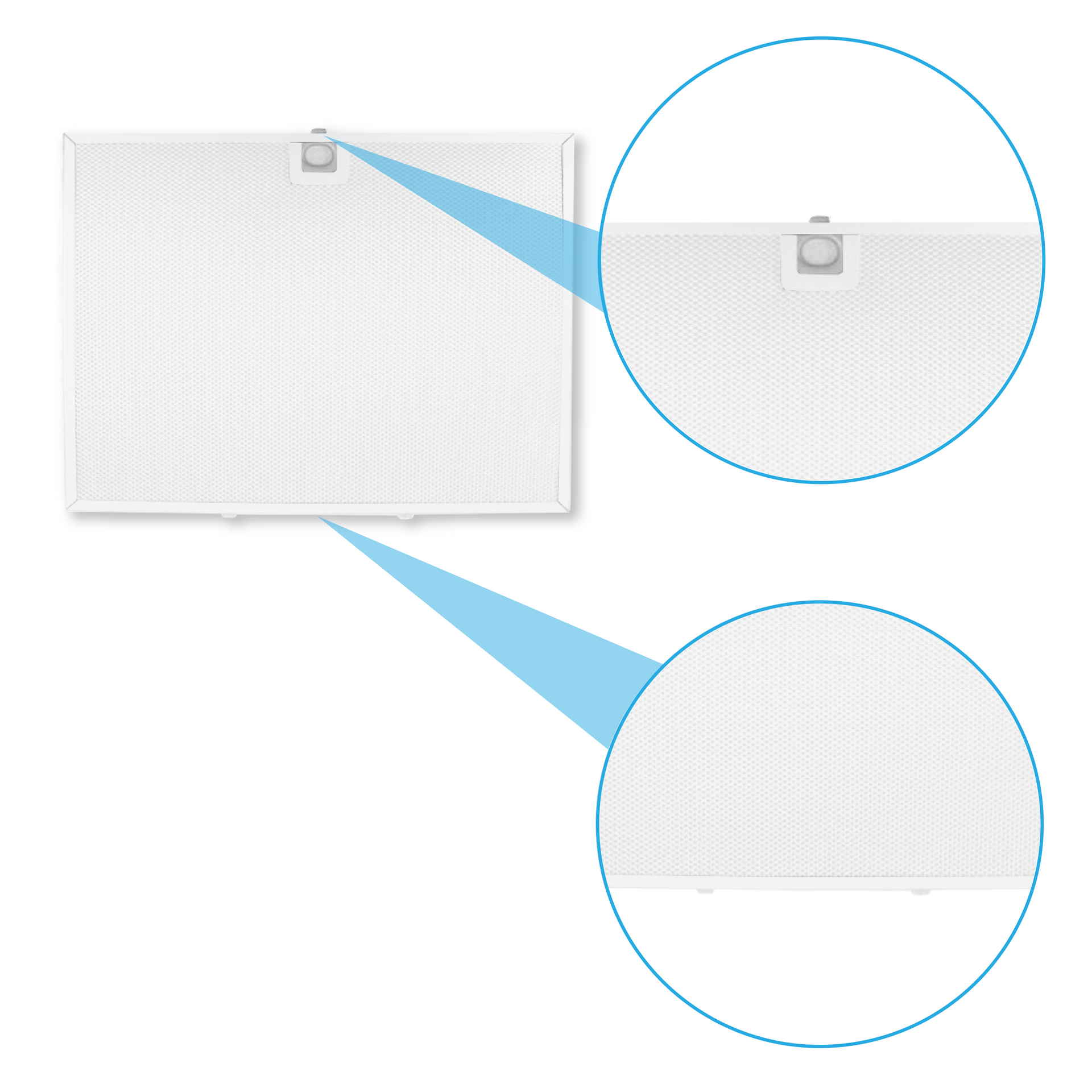 Filtre à graisse en métal 314x253mm d'origine Electrolux pour EFD90662OK