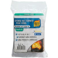 Eponge nettoyante pour vitres 2x Pyrofeu pour poêles / inserts