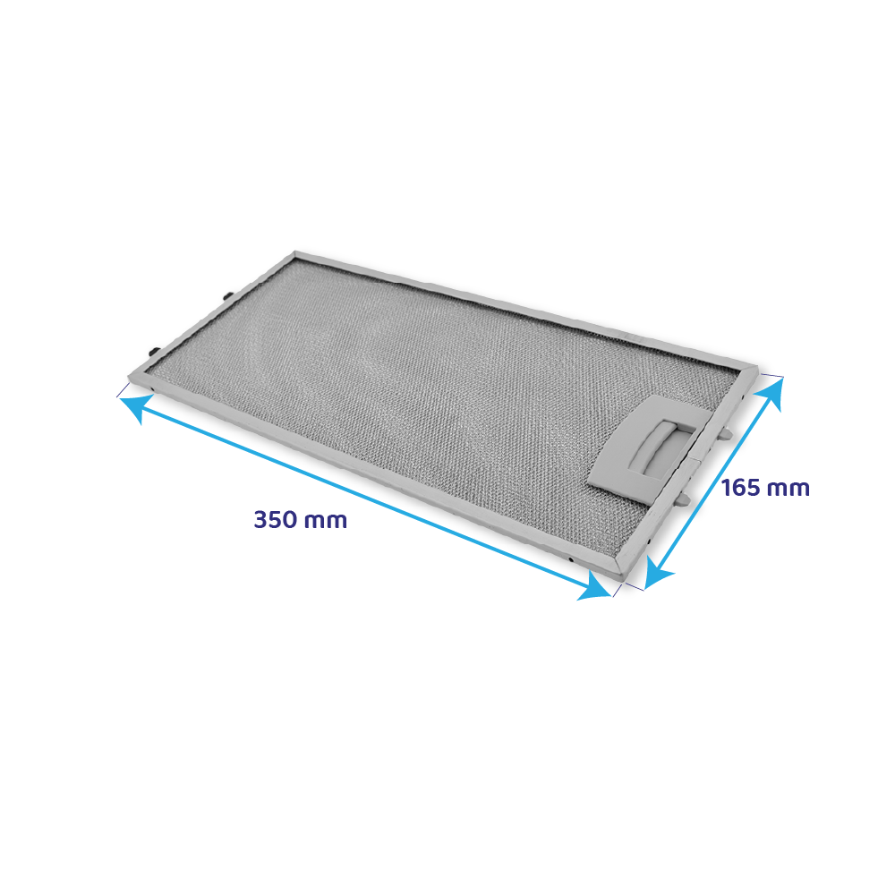 Filtre à graisse en métal 350x165mm d’origine Neff 4435204 / 00435204