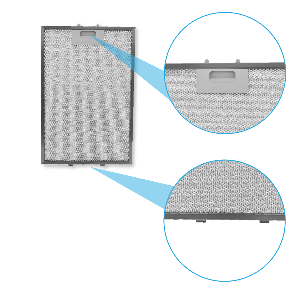 Filtre à graisse en métal 380x255mm compatible avec Ikea 480122102116