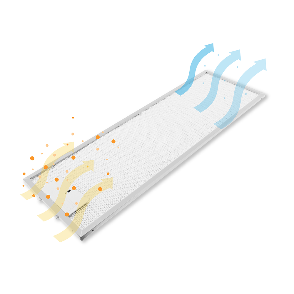 Filtre à graisse en métal 533x177mm d’origine Hotpoint-Ariston pour AHS2FM...
