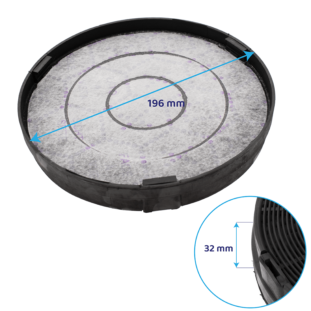 Filtre à charbon d'origine Whirlpool pour HX8932F1 / HX8932F2