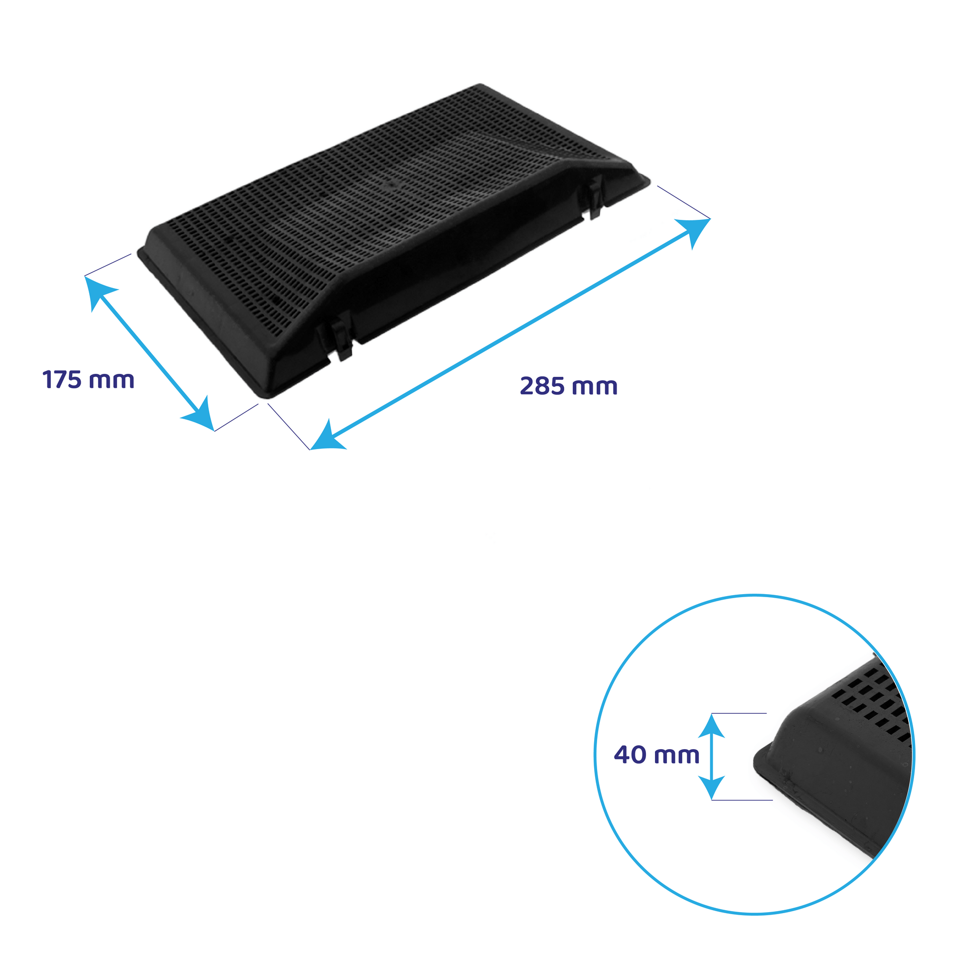 Filtre à charbon (2pcs) d'origine Whirlpool Type 37 / AMC962