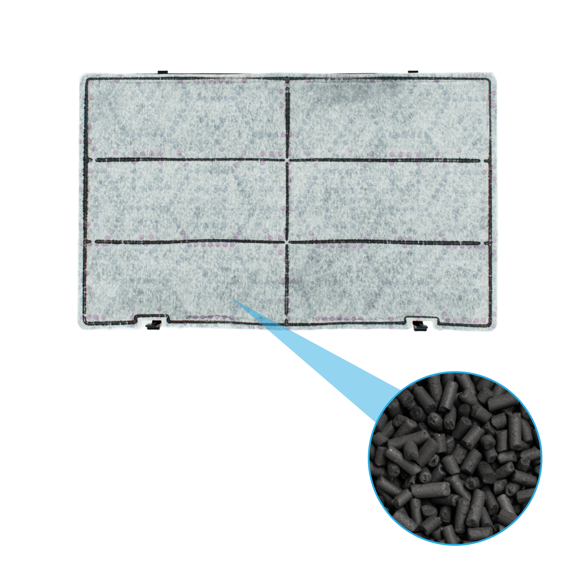 Filtre à charbon (2pcs) d'origine Whirlpool Type 37 / AMC962