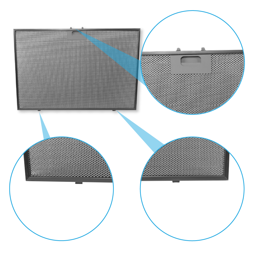 Filtre à graisse en métal 565x380mm compatible avec Ikea 488000302744