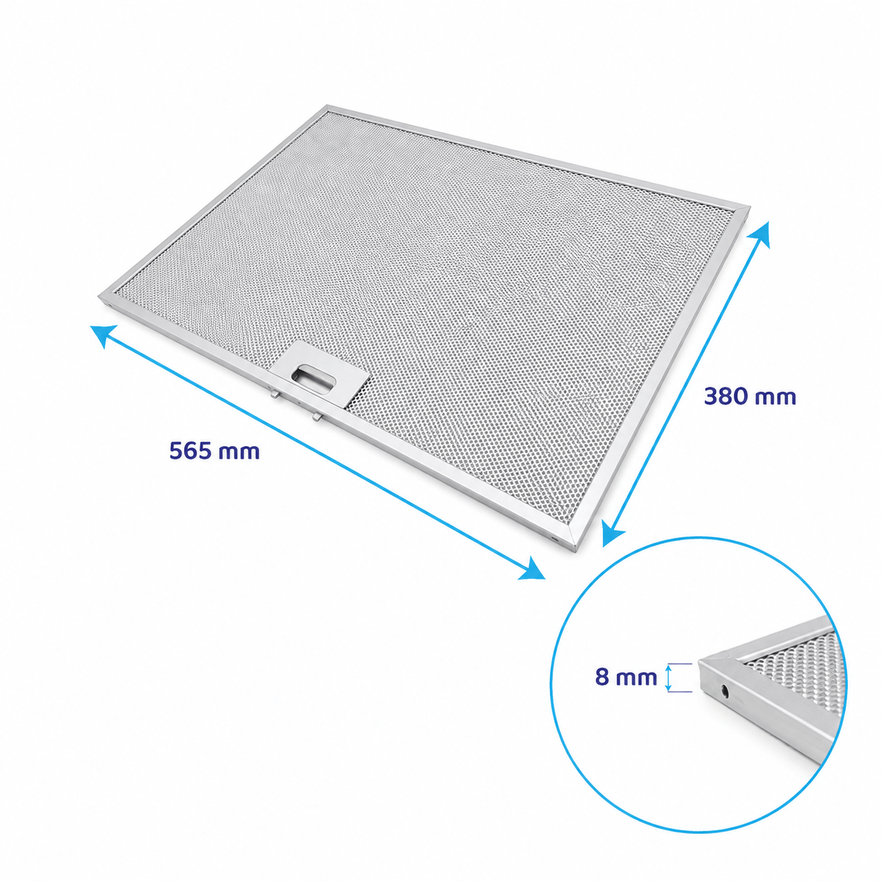 Filtre à graisse en métal 565x380mm compatible avec Ikea 488000302744