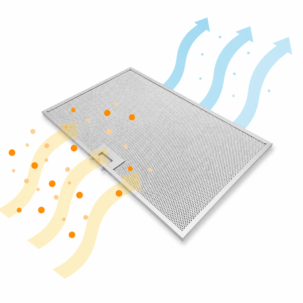 Filtre à graisse en métal 565x380mm compatible avec Ikea 488000302744