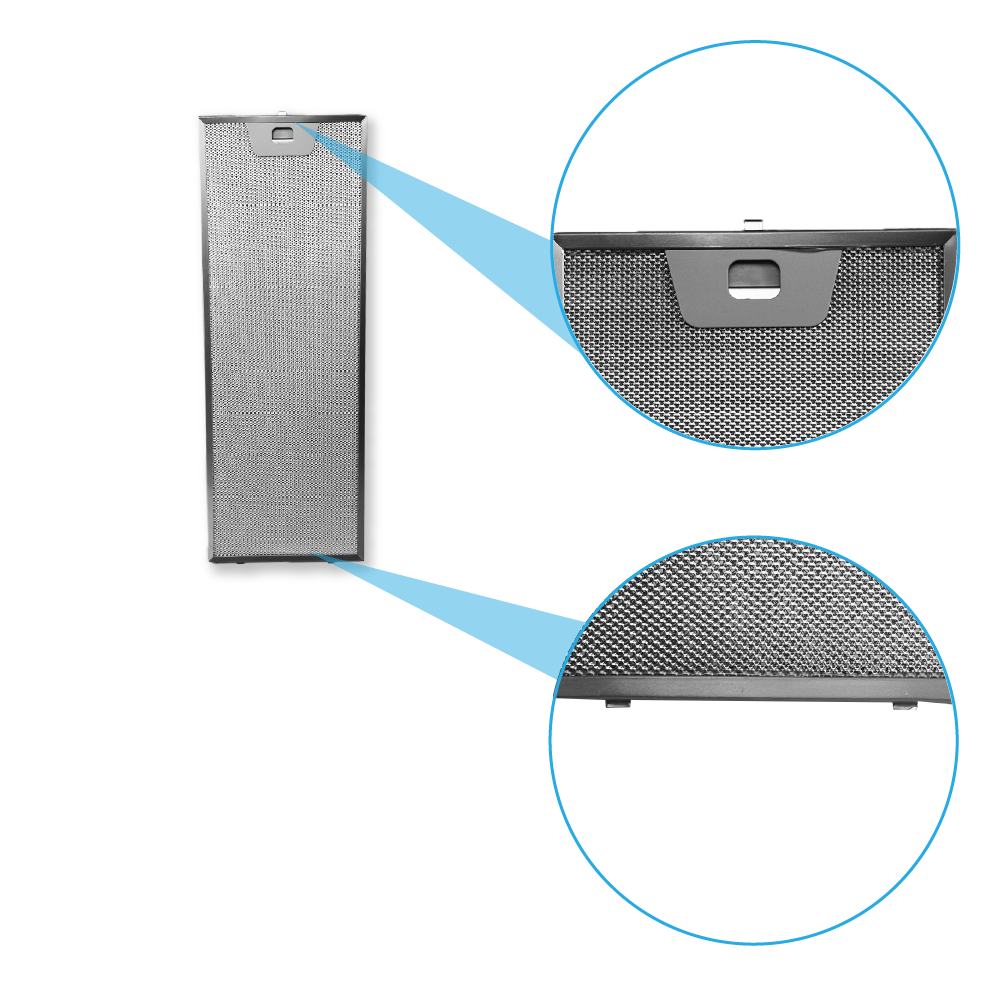 Filtre à graisse en métal 515x185mm d'origine Zanussi pour ZHP613... / ZHP615...