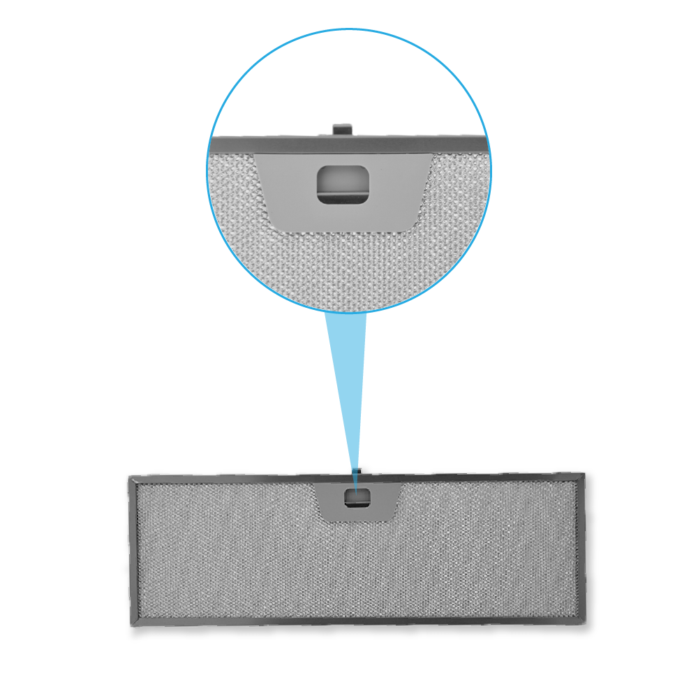 Filtre à graisse en métal (2pcs) 137x410mm d'origine AEG pour 7509D-M / DF7190 / DF7290