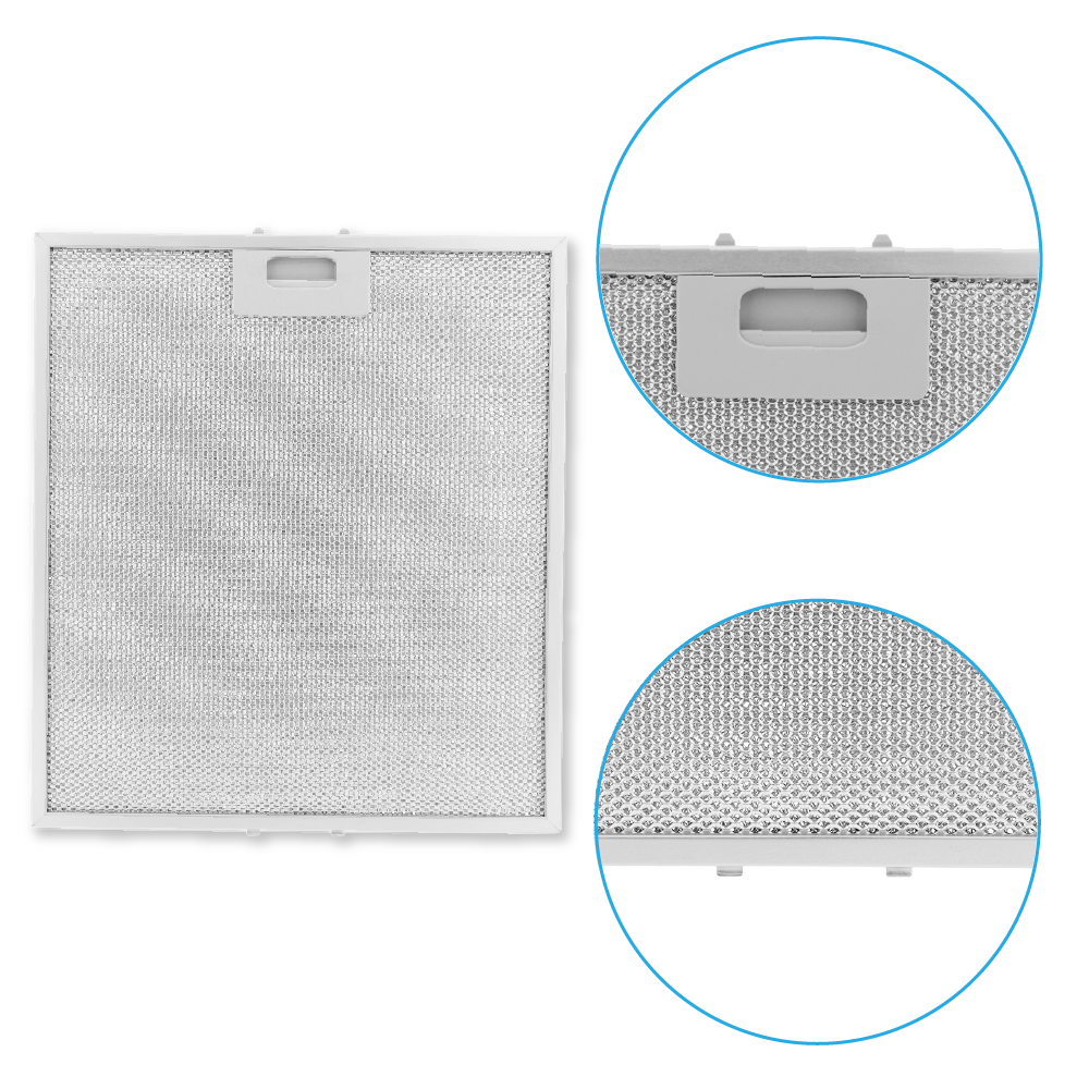 Filtre à graisse en métal 365x325mm d'origine Zanker pour AEF3430... / AEF3440...