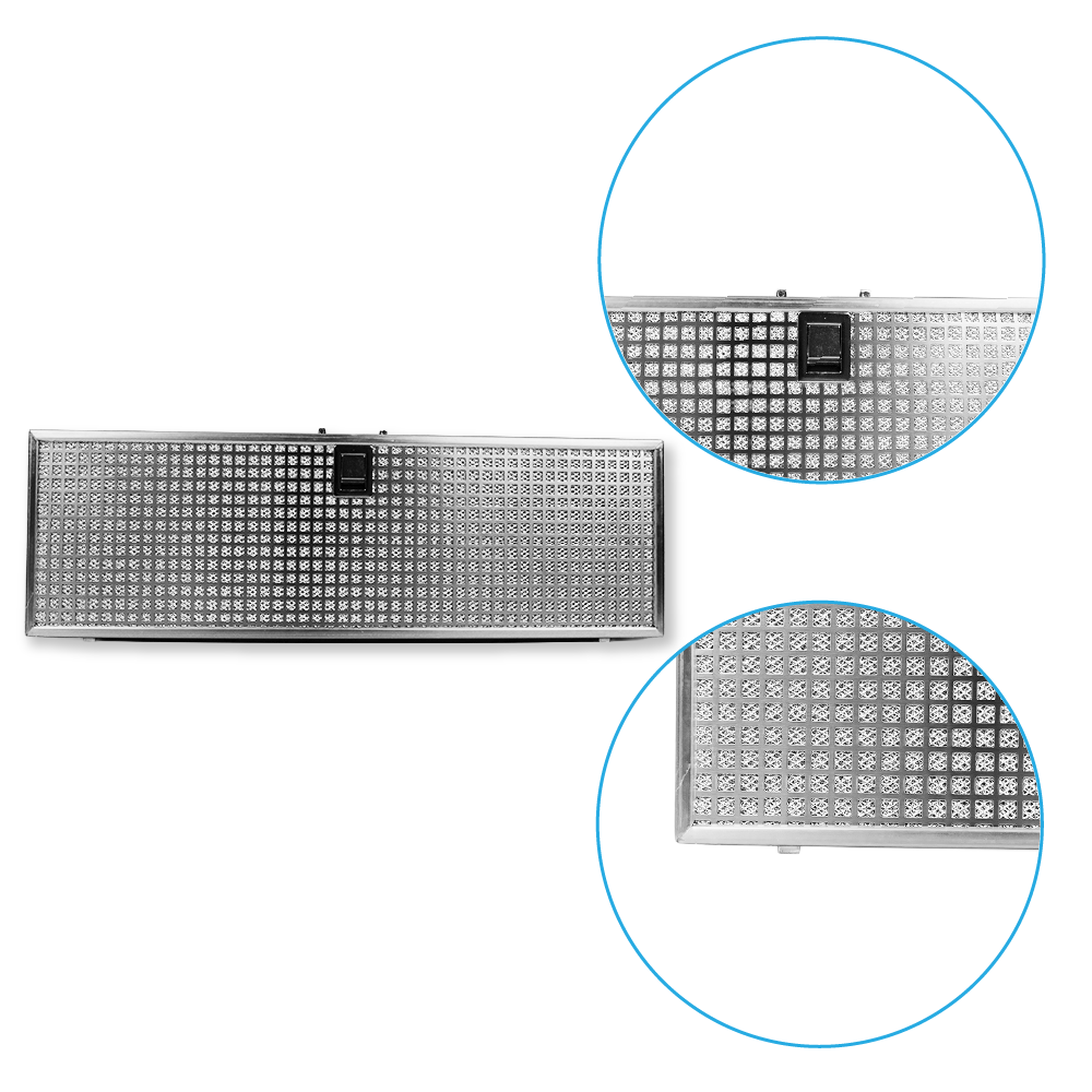 Filtre à graisse en métal 545x173mm d'origine Novy 650020 / 563-8046