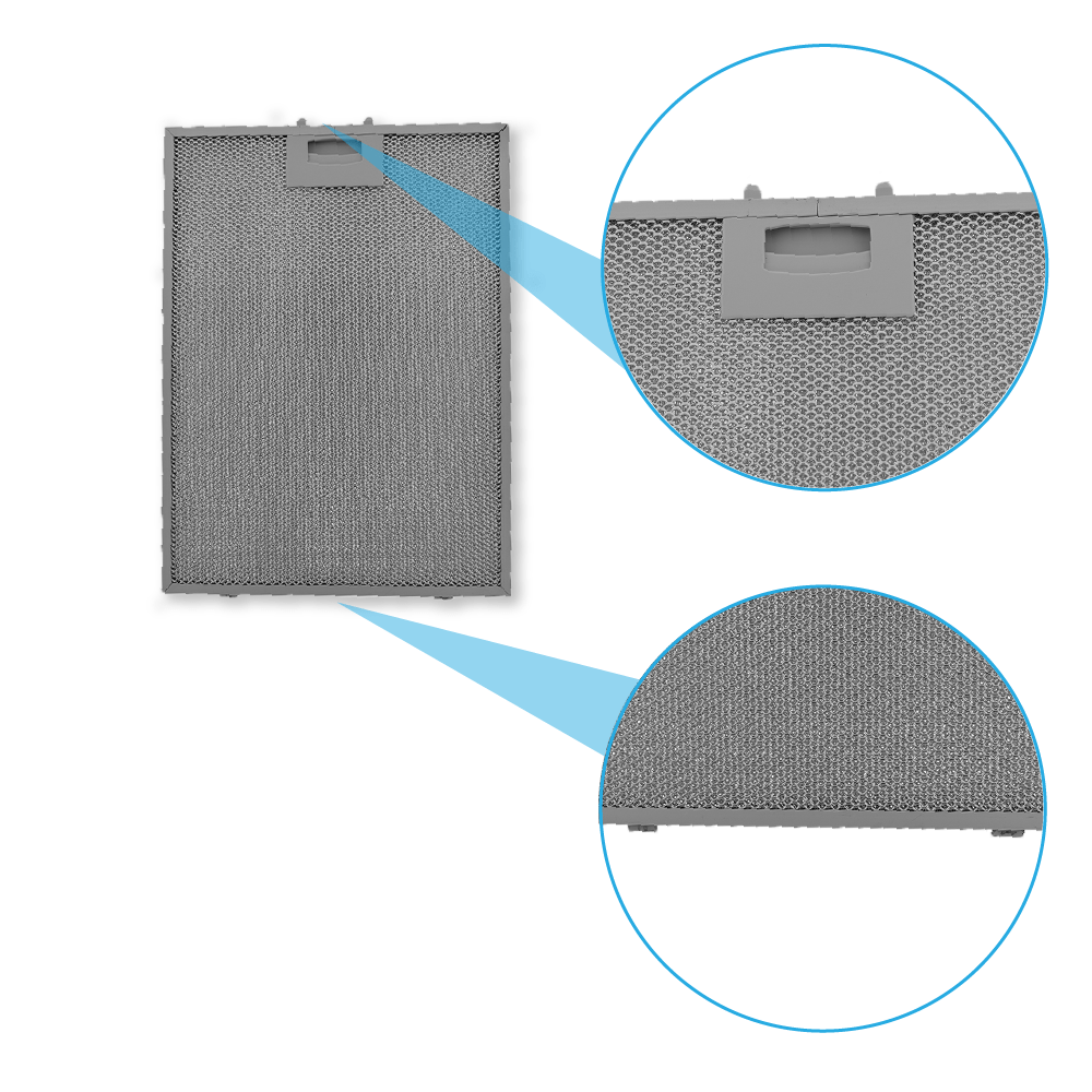 Filtre à graisse en métal 358x265mm d’origine Neff 703451 / 00703451