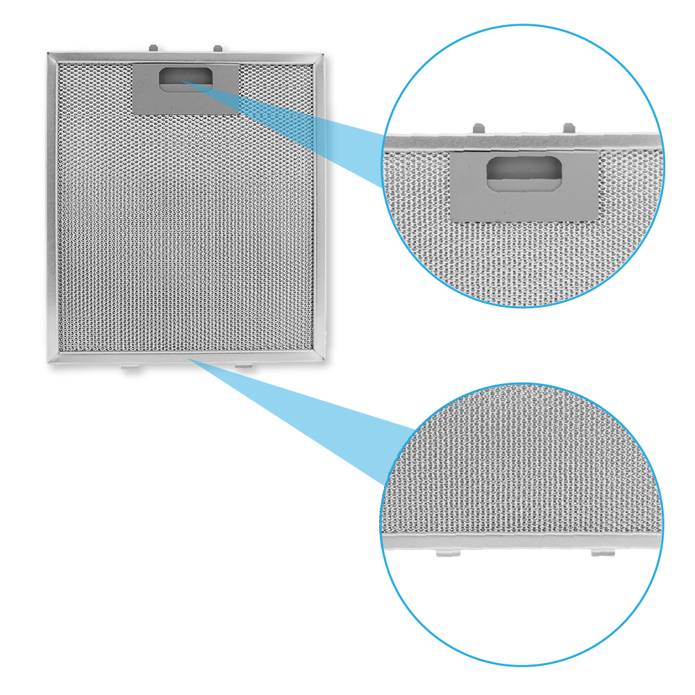 Filtre à graisse en métal 250x222mm d'origine Bosch 707764 / 00707764