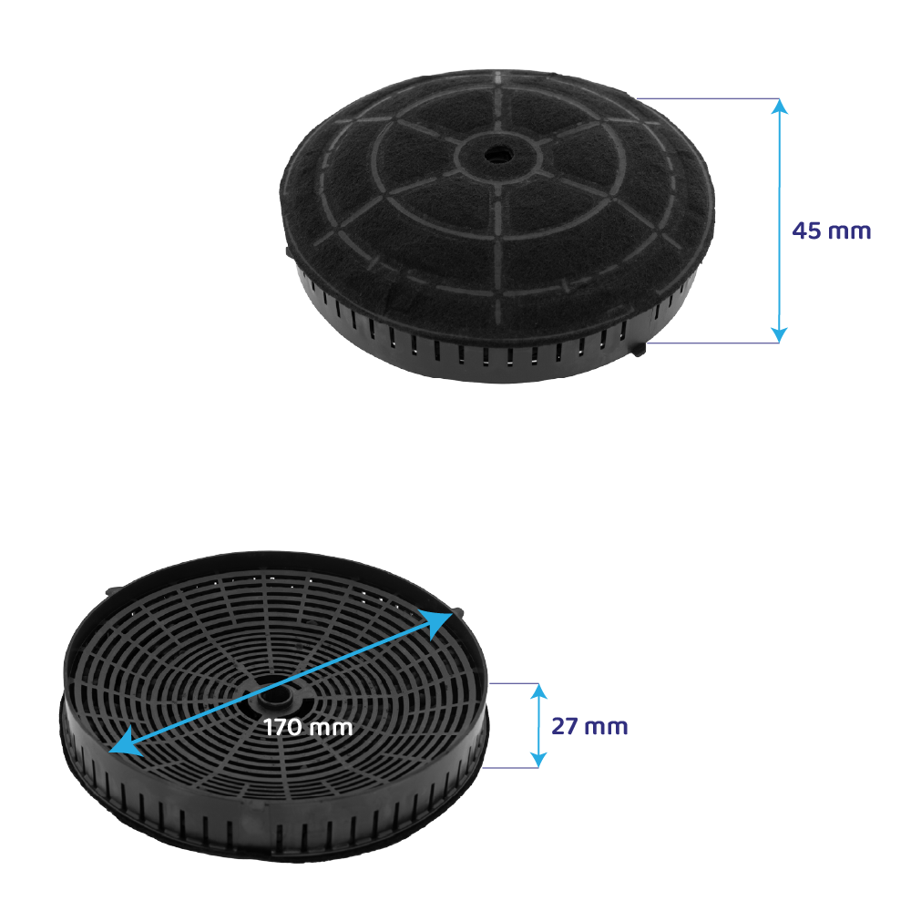 Filtre à charbon (2pcs) Pelgrim KF23 / 724548/01 / CFC0042640