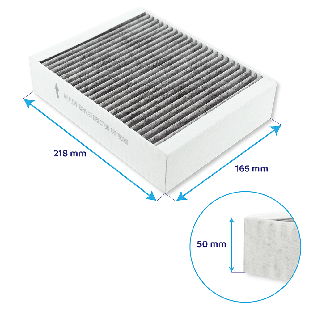 Filtre anti-odeurs et anti-particules fines avec support ATAG 740735 / HR0013