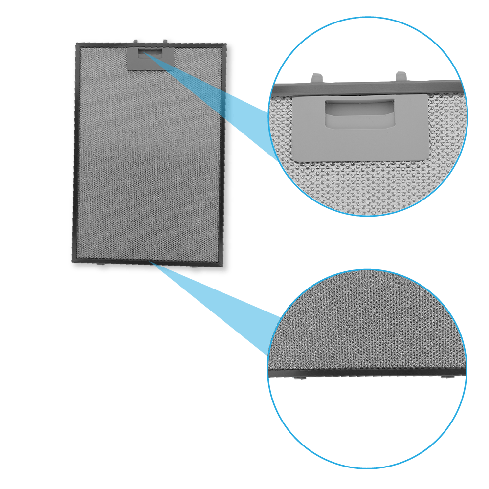 Filtre à graisse en métal 388x265mm d’origine Neff 742967 / 00742967