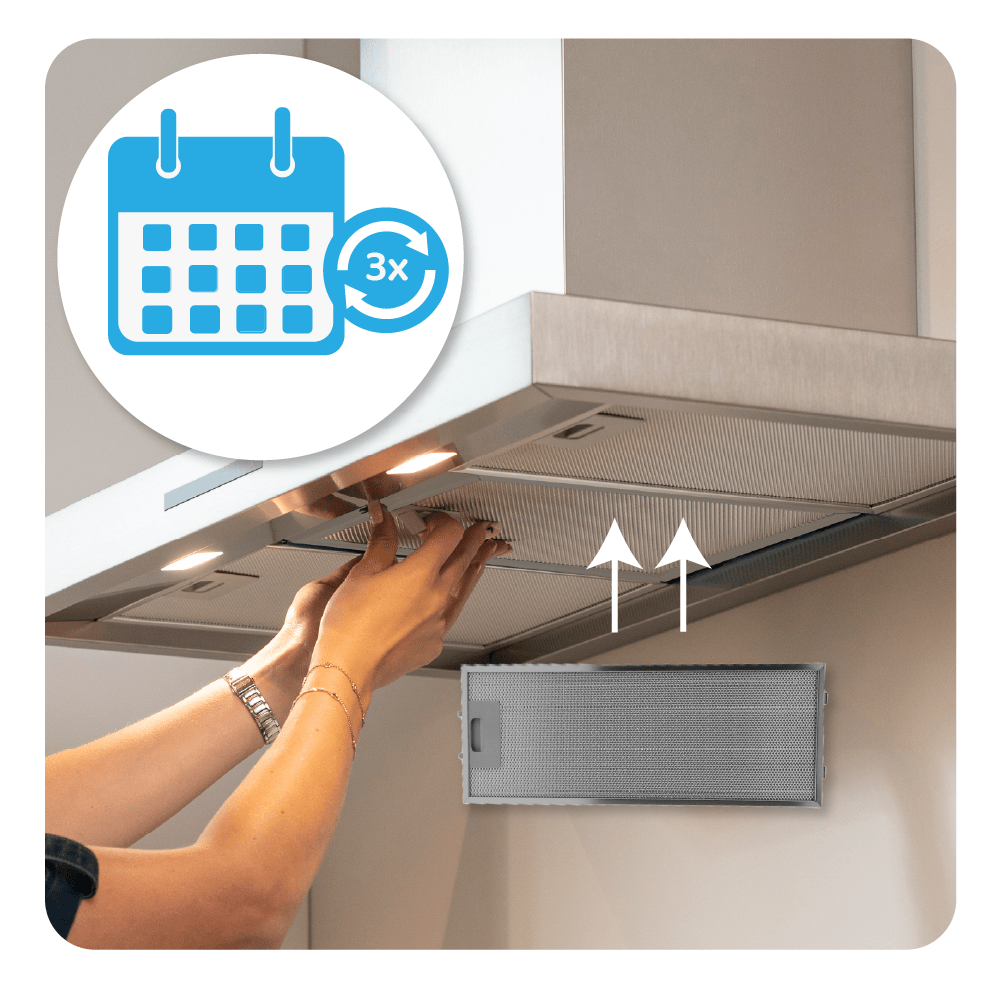 Filtre à graisse en métal 477x203mm d’origine Zanussi pour ZHP60260... / ZHP60350...