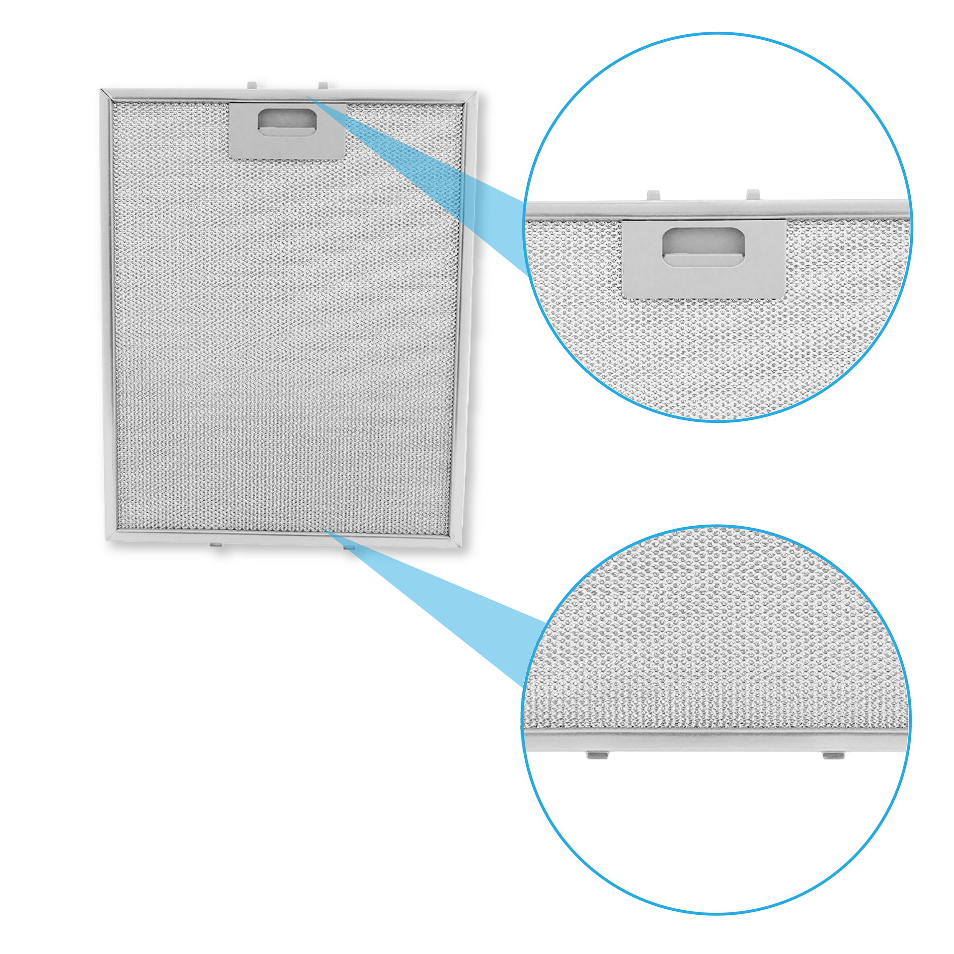 Filtre à graisse en métal 350x280mm d'origine Teka 81460024