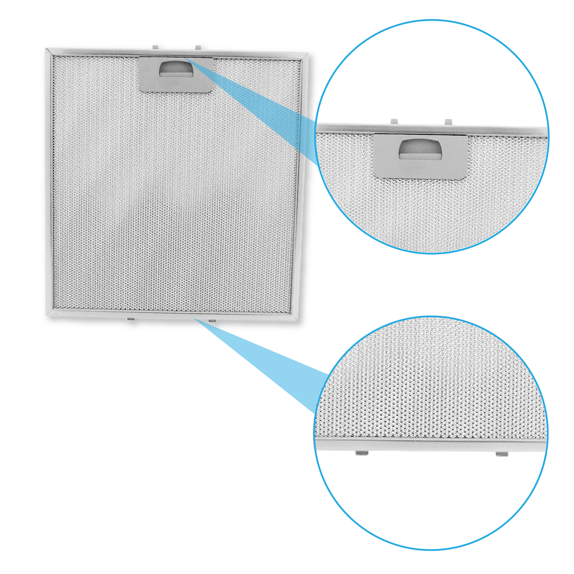 Filtre à graisse en métal 340x324mm d'origine Teka 81484011