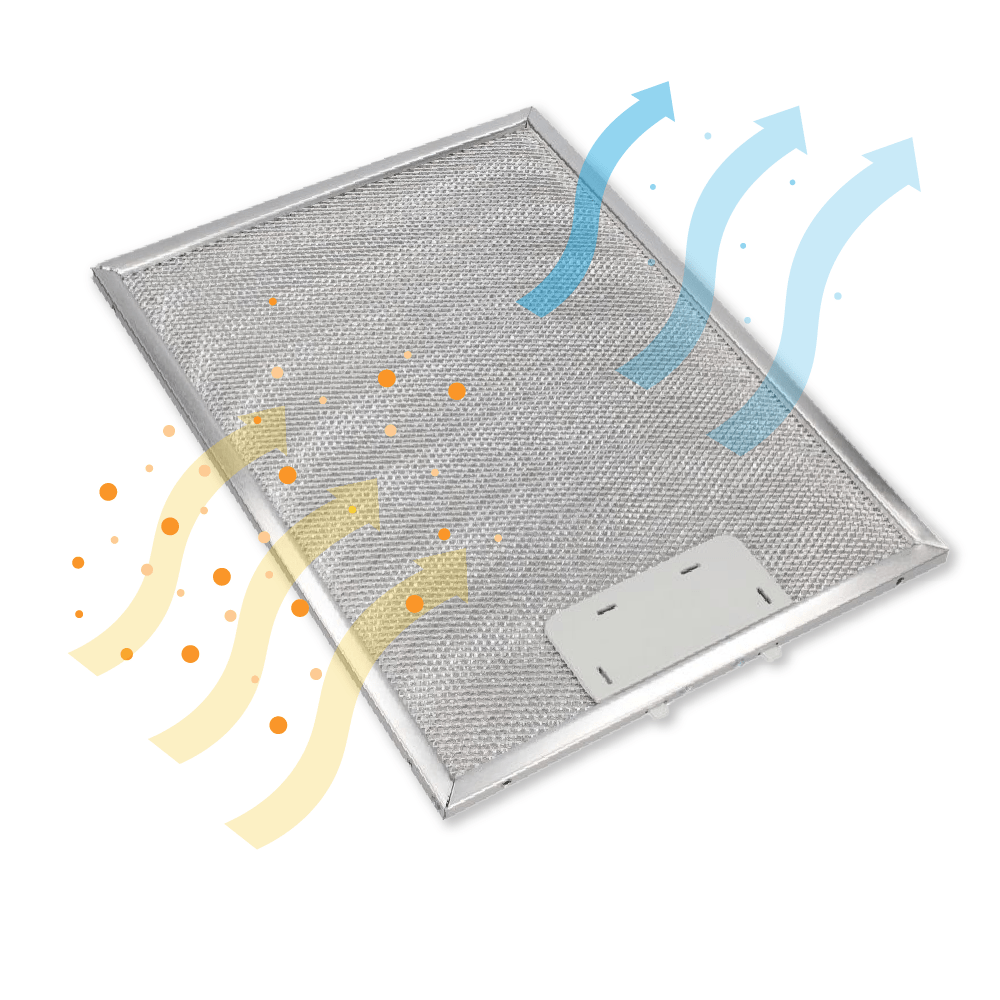 Filtre à graisse en métal 340x274mm d'origine Teka 81484013