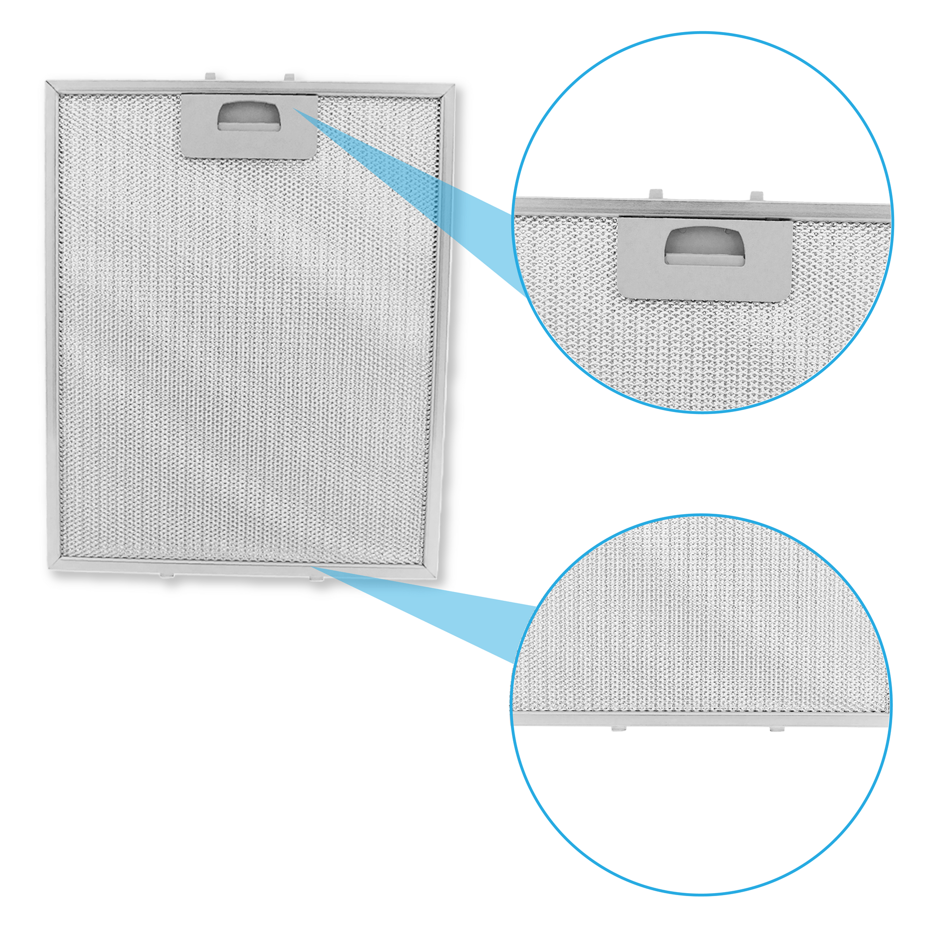 Filtre à graisse en métal 340x275mm d'origine Teka 81484156