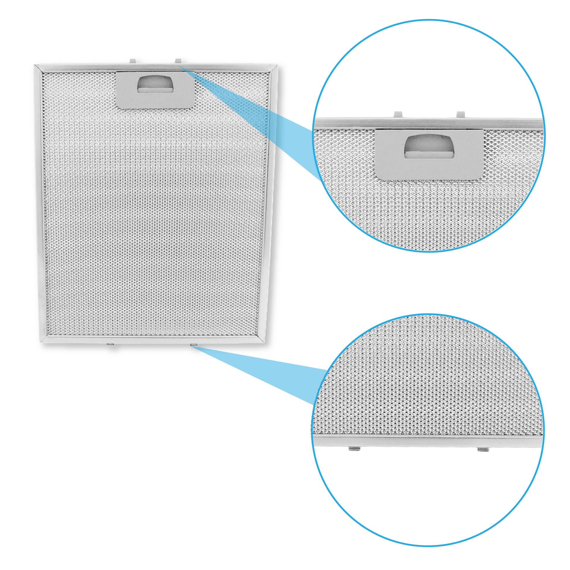Filtre à graisse en métal 340x283mm d'origine Teka 81484160